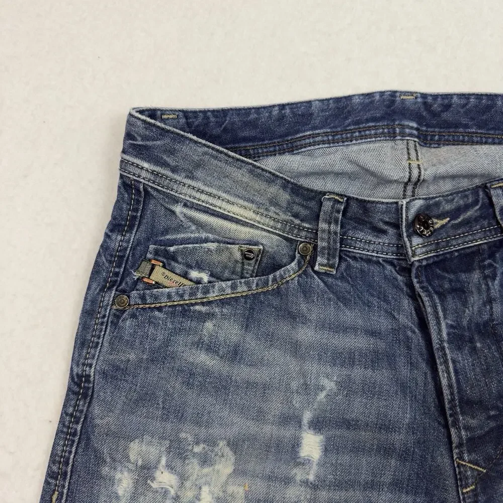 Diesel Jeans Mens Size 31 Blue Eyecons 2013 2 Edition Distressed Italy Denim